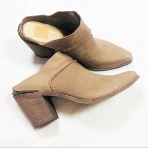 🔥Dolce Vita tan soft leather mule booties sz9.5 NWOT